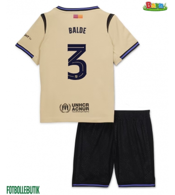 Barcelona Alejandro Balde #3 Bortaställ Barn 2025-26 Kortärmad (+ Korta byxor)